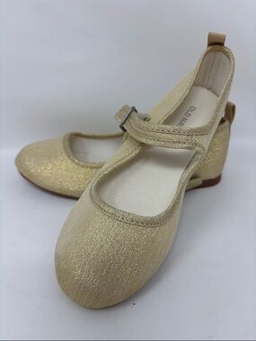 USED - Old Navy Girls' Gold Glitter Mary Jane Dress Shoes - Size 13